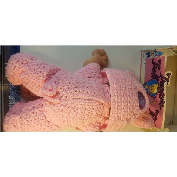 1991 Treasure Troll Tot 14" Doll Bellybutton Wishstone Pink Pig Outfit Vintage - Picture 4 of 13